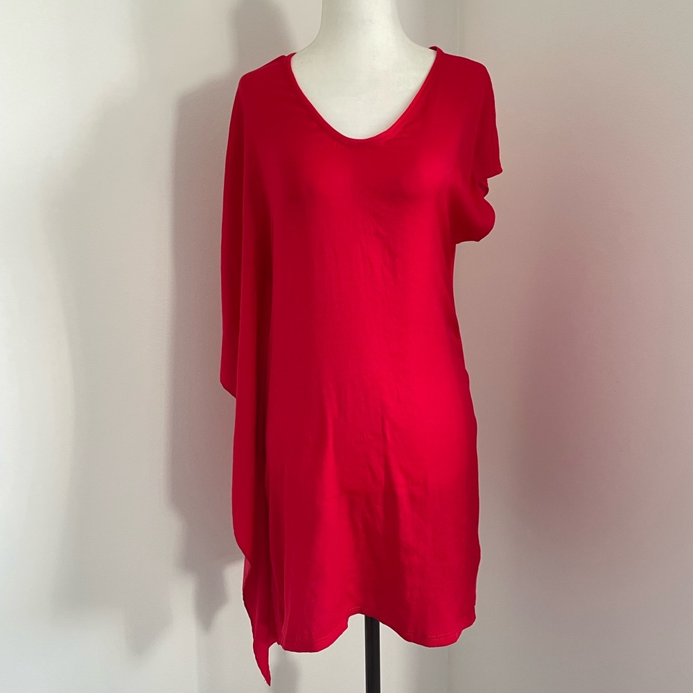 Helmut Lang asymmetrical mini dress